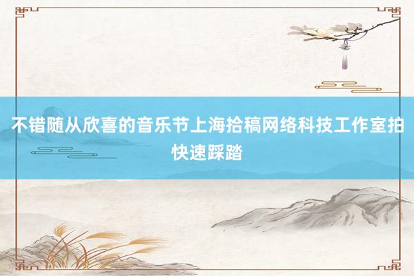 不错随从欣喜的音乐节上海拾稿网络科技工作室拍快速踩踏